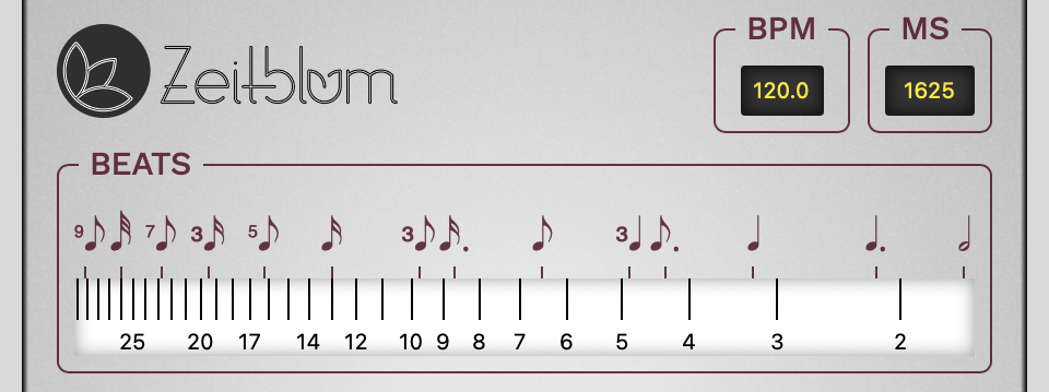 Delay in beats